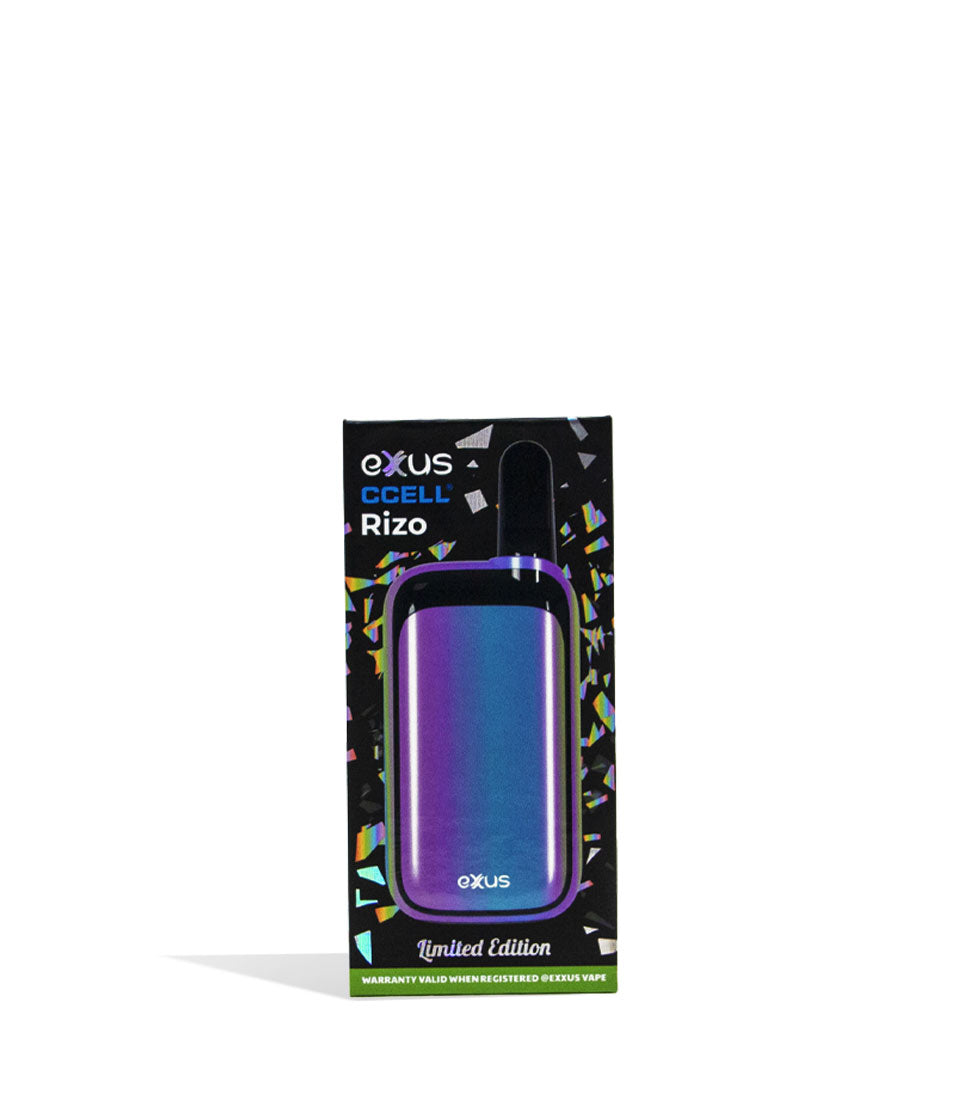 Full Color Exxus Vape Rizo Cartridge Vaporizer packaging on White Background