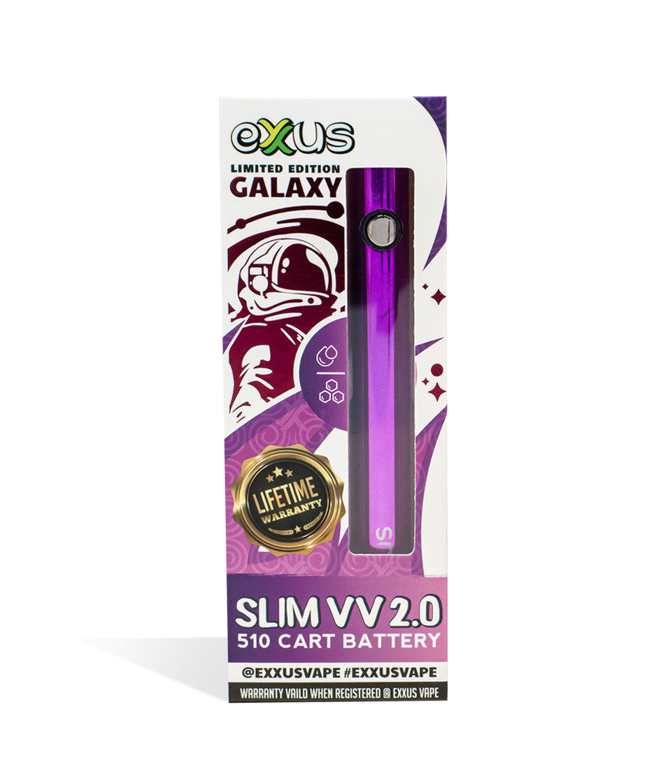 Galaxy Exxus Vape Slim VV 2.0 Cartridge Vaporizer single pack on white background
