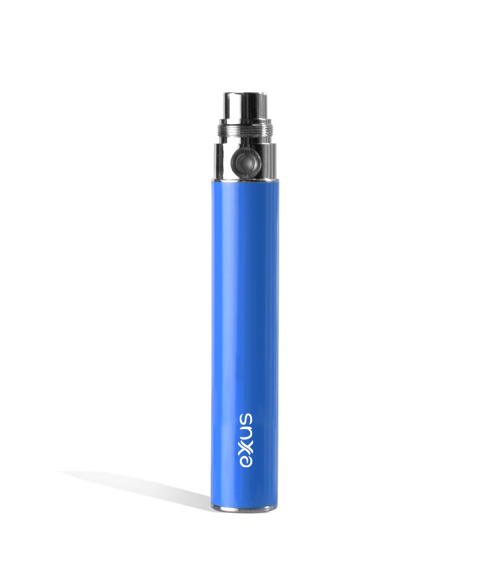 Blue Exxus Vape Ego 900 mah Battery Front View on White Background