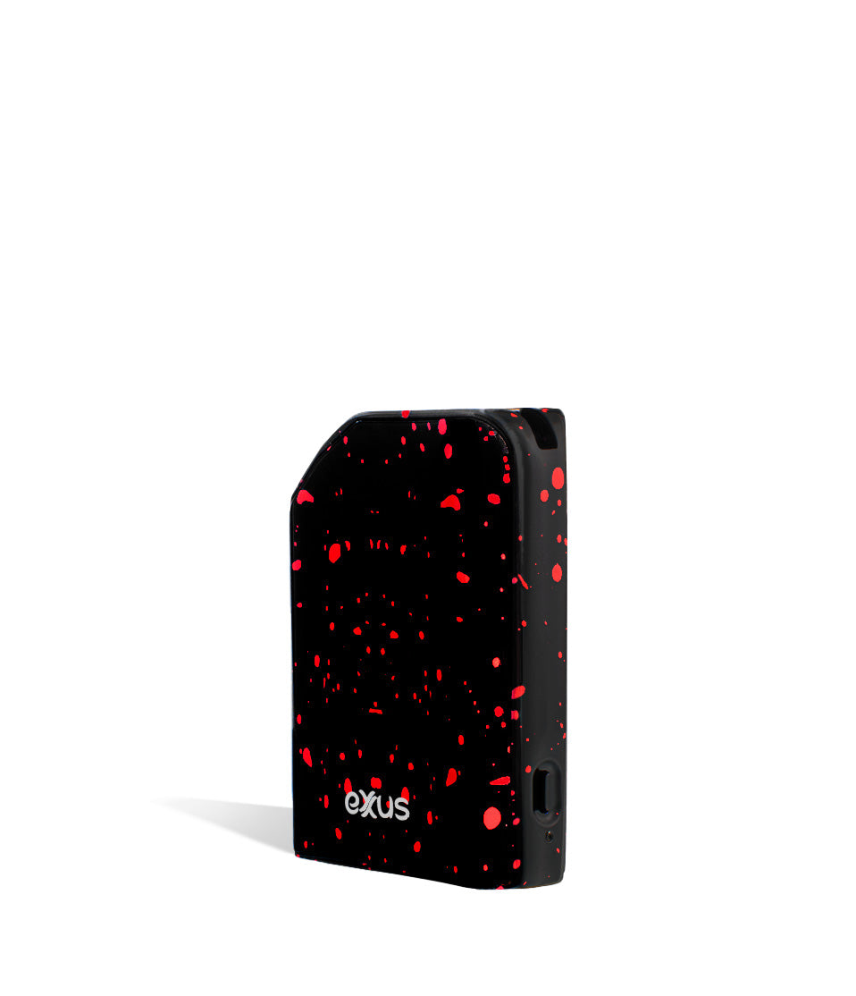 Black Red Spatter side view Exxus Vape MiCare Cartridge Vaporizer on white background