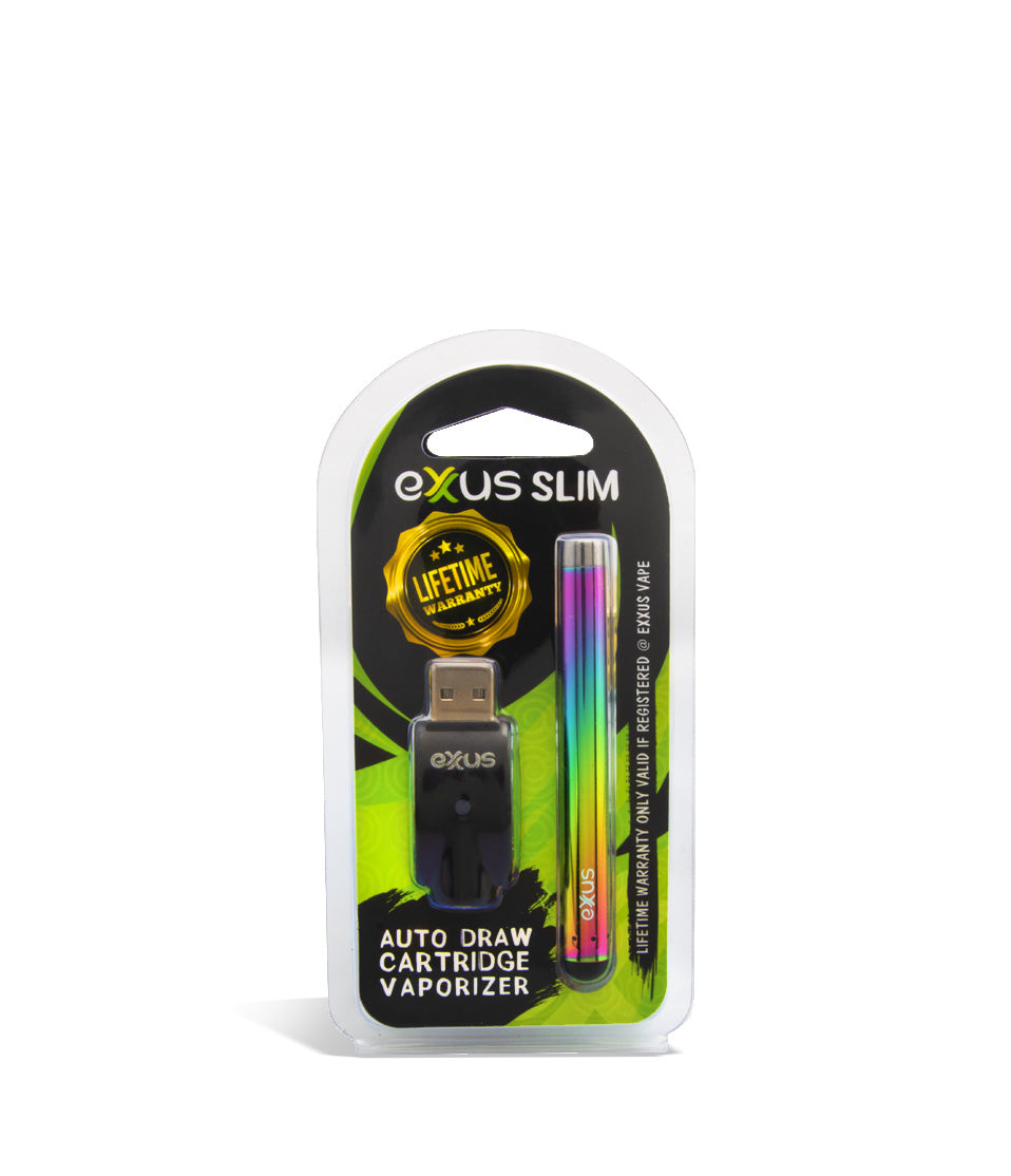 Full Color packaging Exxus Vape Slim Auto Draw Cartridge Vaporizer on white background