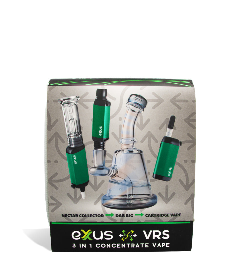 Green packaging Exxus Vape VRS 3 in 1 Vaporizer on white background